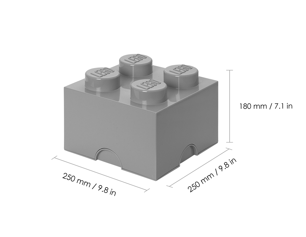 LEGO Tárolódoboz 2x2, szürke (5,6 literes)