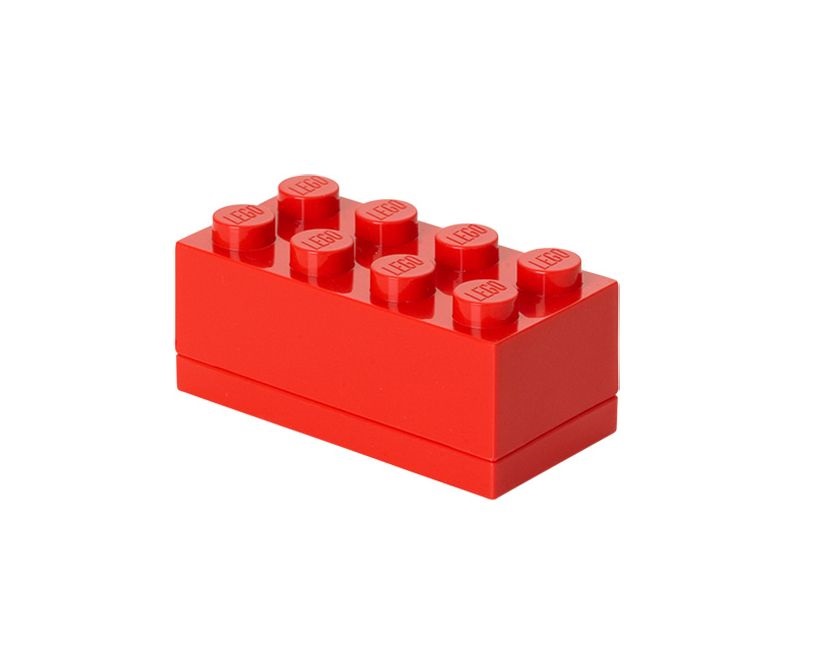 LEGO Tárolódoboz mini 2x4, piros