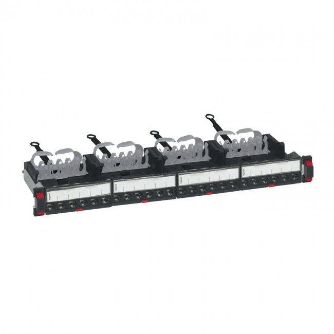 LEGRAND patch panel 19-1U 24xRJ45 Cat8 árnyékolt (STP) 6xRJ45 kazettás/LCS3