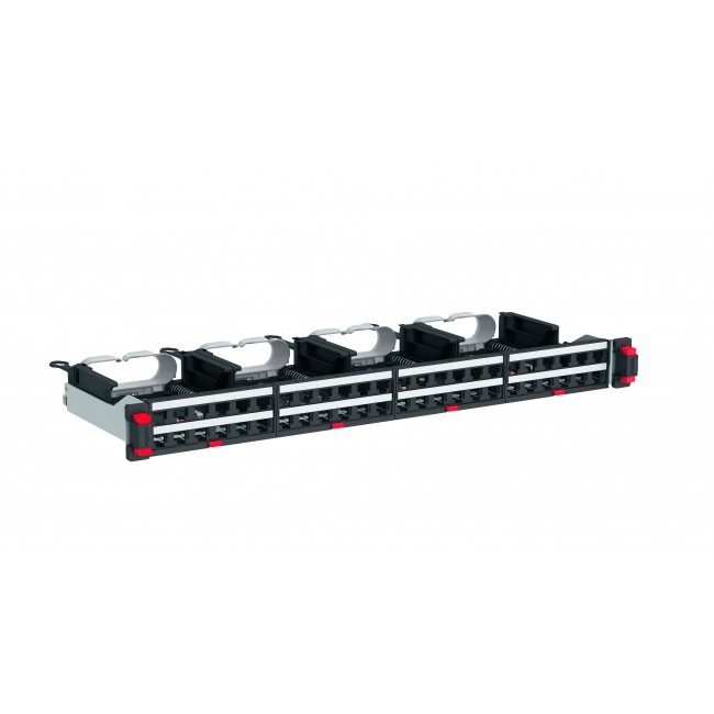 Legrand 033793 patch vázszerkezet lappos kazettával szerelve (4x033795) 48xLCS3 port fogadására