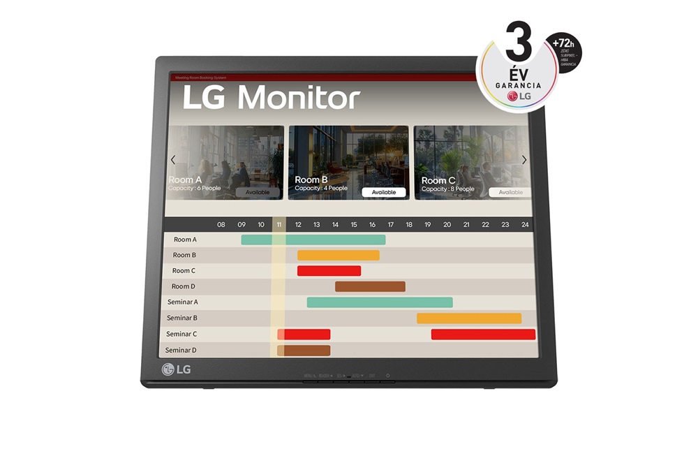 LG 17" 17BR30T-B SXGA TN VGA/USB fekete érintőképernyős monitor