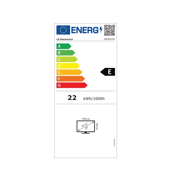 LG 27,5" 28TN515V-PZ HD ready LED HDMI TV-monitor (Újracsomagolt)