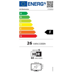 LG 27" 27GS85Q-B QHD LED IPS 180Hz LED gamer monitor (Újracsomagolt)