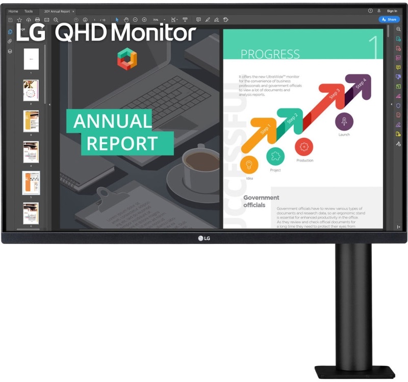 LG 27" 27QN880-B QHD IPS 75Hz HDR10 HDMI/DisplayPort monitor
