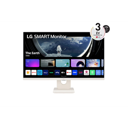 LG 27" 27SR50F-W, 1920x1080 IPS 16:9, 250cd/m2, 14ms, 2xHDMI/2xUSB/Bluetooth/AirPlay, hangszóró smart monitor