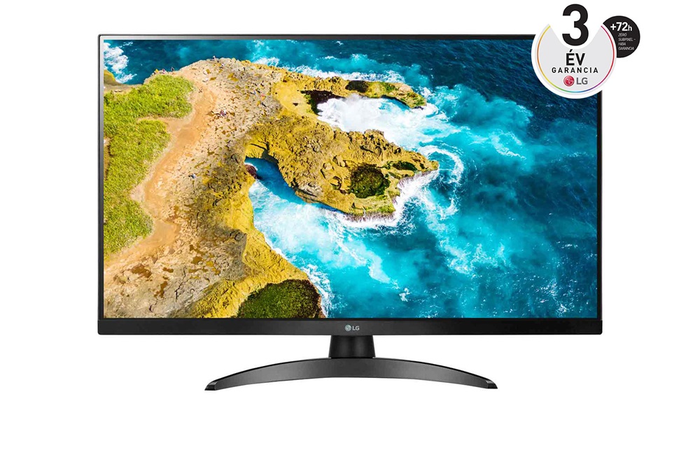 LG 27" 27TQ615S-PZ Full HD HDMI/USB/CI/WiFi/Bluetooth fekete smart monitor/TV (Újracsomagolt)