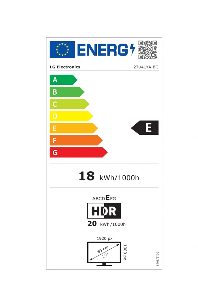 LG 27" 27U41YA-B.AEUQ FHD IPS 120Hz HDMI/VGA monitor