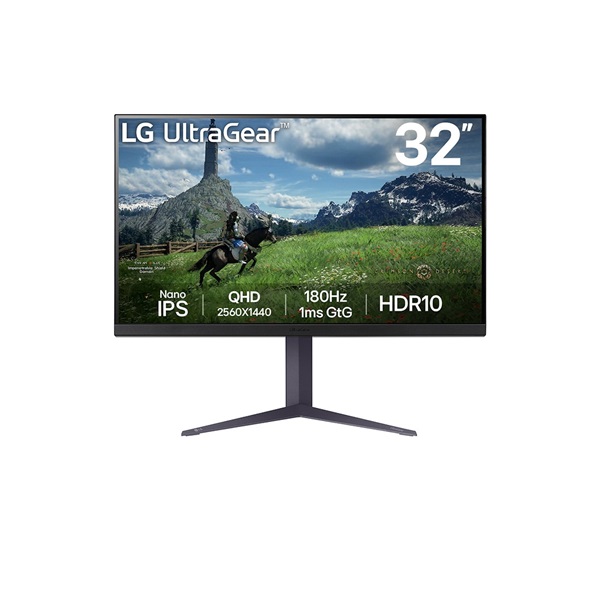LG 32" 32GS85Q-B.AEU UltraGear QHD Nano IPS 180Hz HDMI/DP/USB gamer monitor