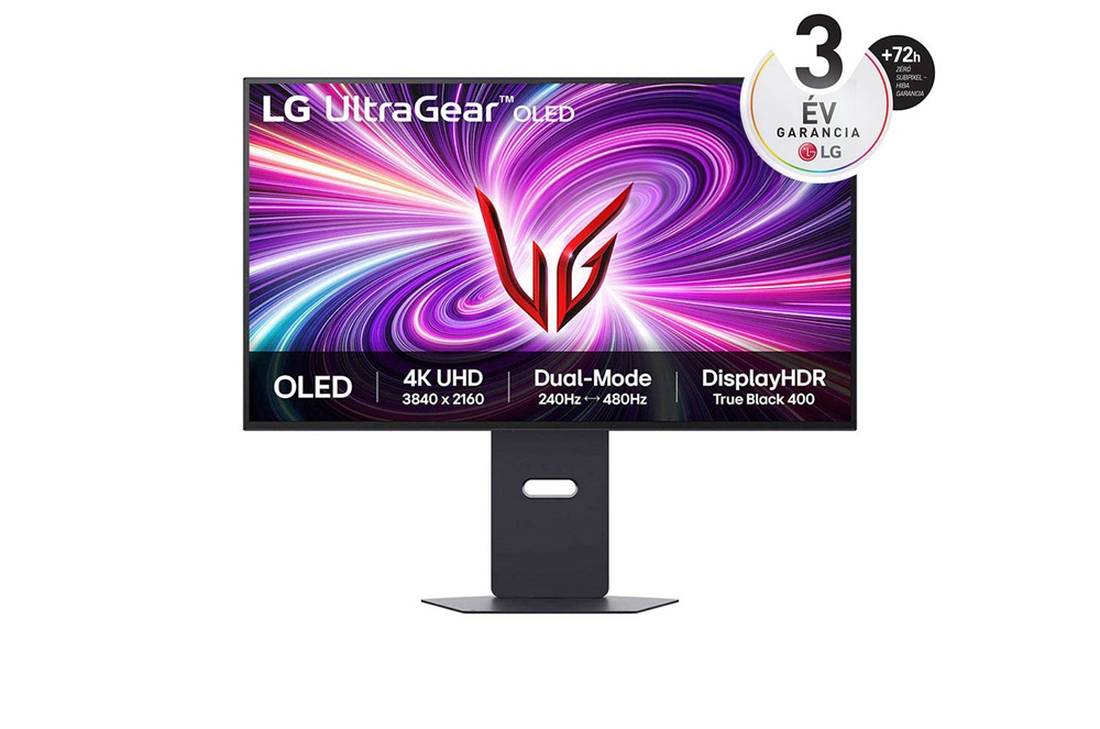 LG 32" 32GS95UV-B UHD OLED 480Hz HDMI/DP DUAL gamer monitor