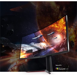 LG 34" 34GN850-B LED UWQHD Nano IPS 160Hz HDMI/DP/USB fekete ívelt gamer monitor