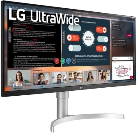 LG 34" 34WN650-W FHD IPS 75Hz HDR10 HDMI/DisplayPort monitor