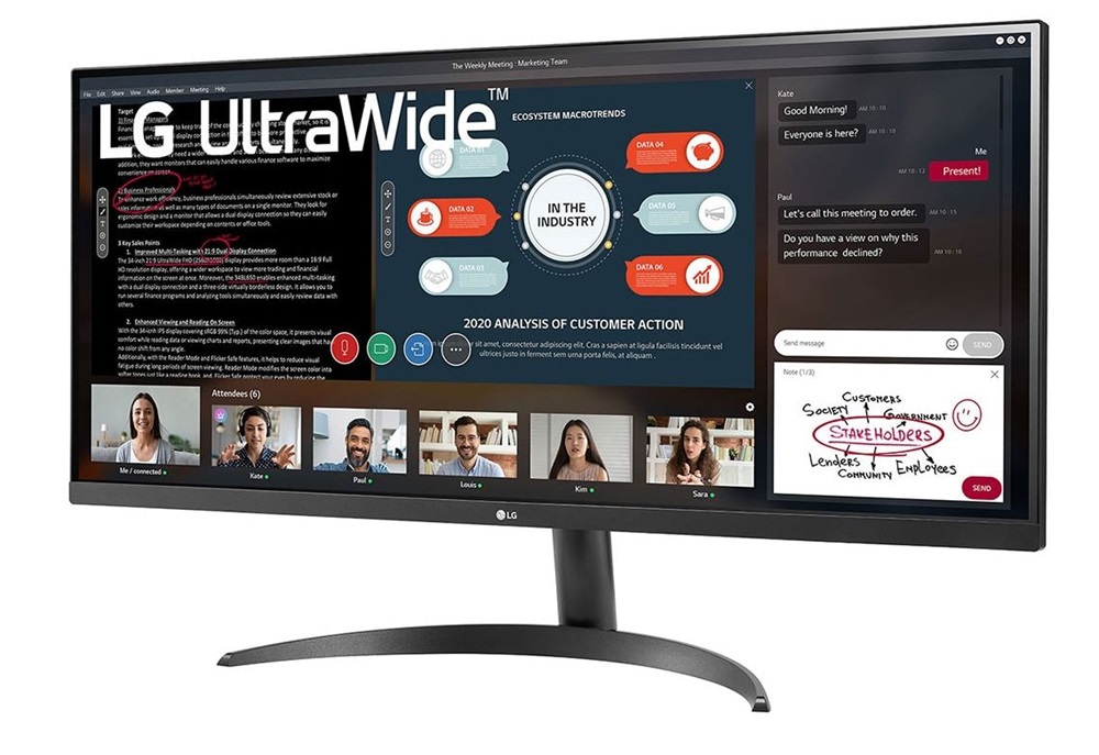 LG 34" 34WP500 FHD+ IPS HDMI monitor
