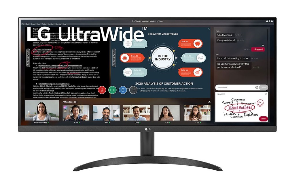 LG 34" 34WP500 WFHD IPS HDMI monitor