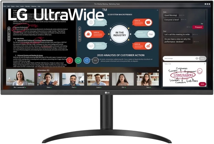 LG 34" 34WP550-B UW-FHD IPS HDMI fekete monitor