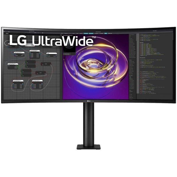 LG 34" 34WP88C-B UWQHD IPS HDMI/DP/USB fekete ívelt monitor