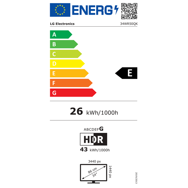 LG 34" 34WR50QK-B.AEU UWQHD VA 100Hz HDMI/DP ívelt monitor