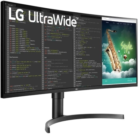 LG 35" 35WN75C-B QHD VA 100Hz HDR10 ívelt kijelzős monitor