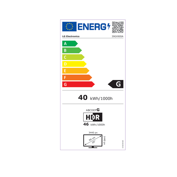 LG 39" 39GX90SA-W.AEU WQHD OLED 240Hz HDMI/DP/USB/USB-C/LAN UltraGear ívelt gamer monitor
