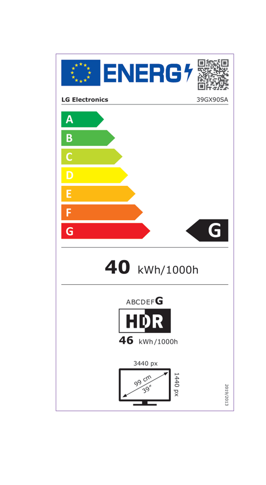 LG 39" 39GX90SA-W.AEU WQHD OLED 240Hz HDMI/DP/USB/USB-C/LAN UltraGear ívelt gamer monitor