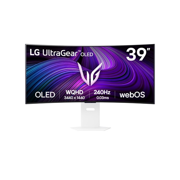 LG 39" 39GX90SA-W.AEU WQHD OLED 240Hz HDMI/DP/USB/USB-C/LAN UltraGear ívelt gamer monitor