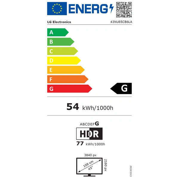 LG 43" 43NU85CB6LA 4K UHD Smart NanoCell LED TV