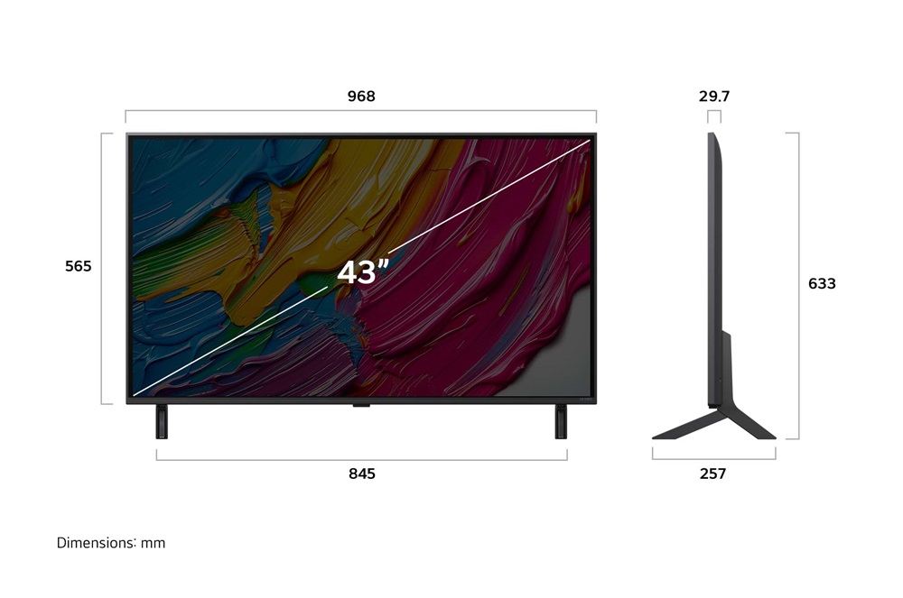 LG 43" 43QNED80A3A 4K UHD AI Smart QNED TV
