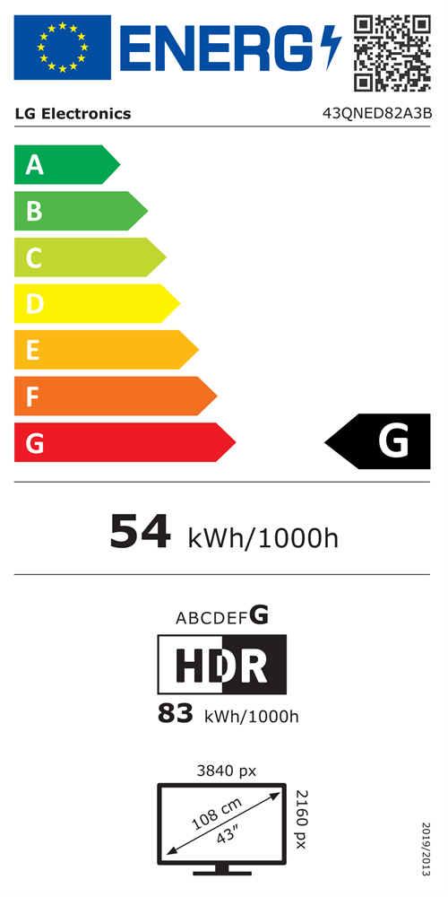 LG 43" 43QNED82A3B 4K UHD AI Smart QNED TV