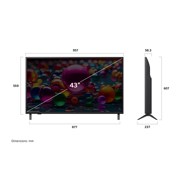 LG 43" 43UA75003LA 4K UHD AI Smart TV