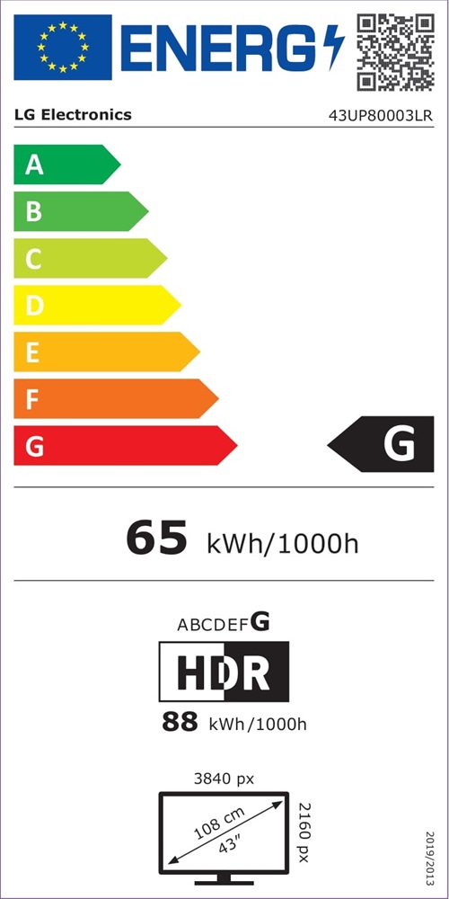 LG 43" 43UP80003LR 4K UHD Smart LED TV