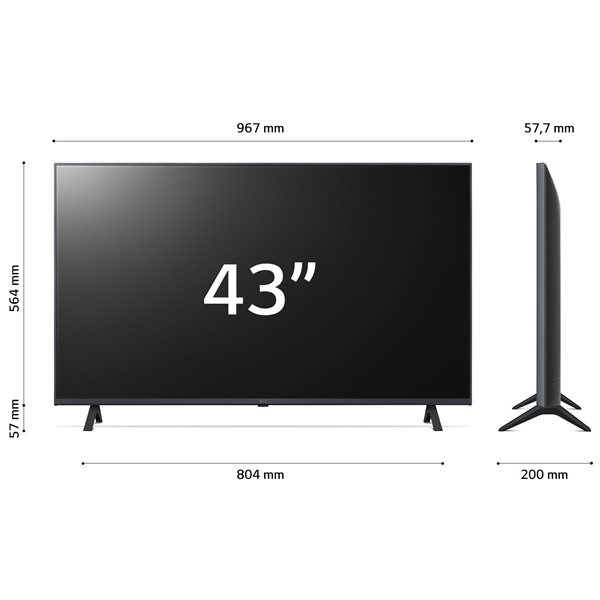 LG 43" 43UR78003LK 4K UHD Smart LED TV (Újracsomagolt)