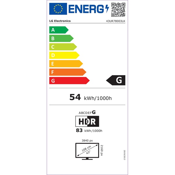 LG 43" 43UR78003LK 4K UHD Smart LED TV (Újracsomagolt)