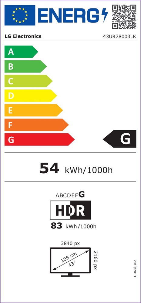 LG 43" 43UR78003LK 4K UHD Smart LED TV (Újracsomagolt)