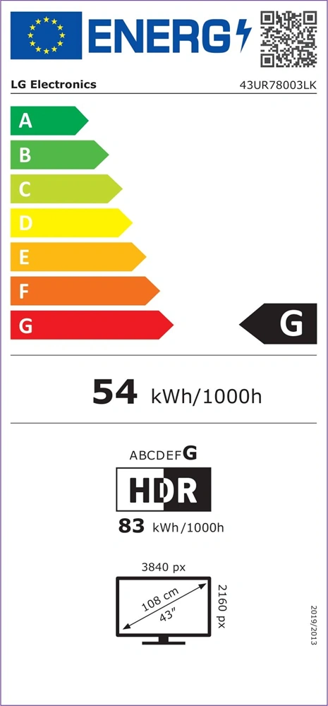 LG 43" 43UR78003LK 4K UHD Smart LED TV (Újszerű)