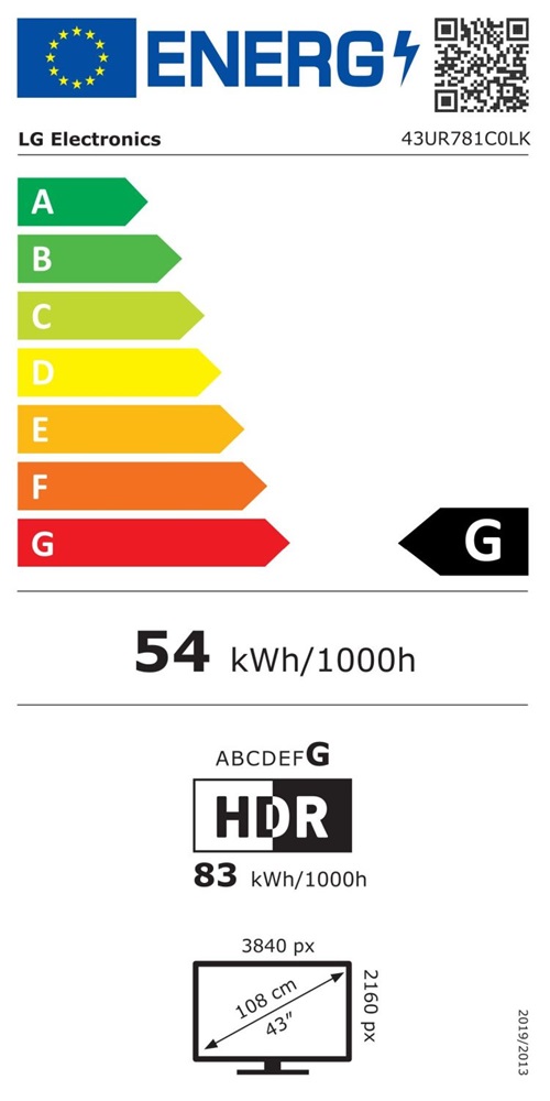 LG 43" 43UR781C0LK 4K UHD Smart LED TV (Újracsomagolt)