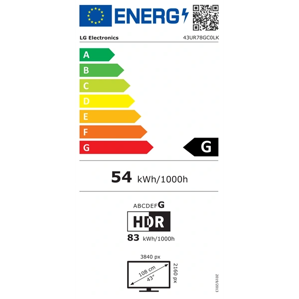 LG 43" 43UR78GC0LK 4K UHD Smart LED TV (Újszerű)