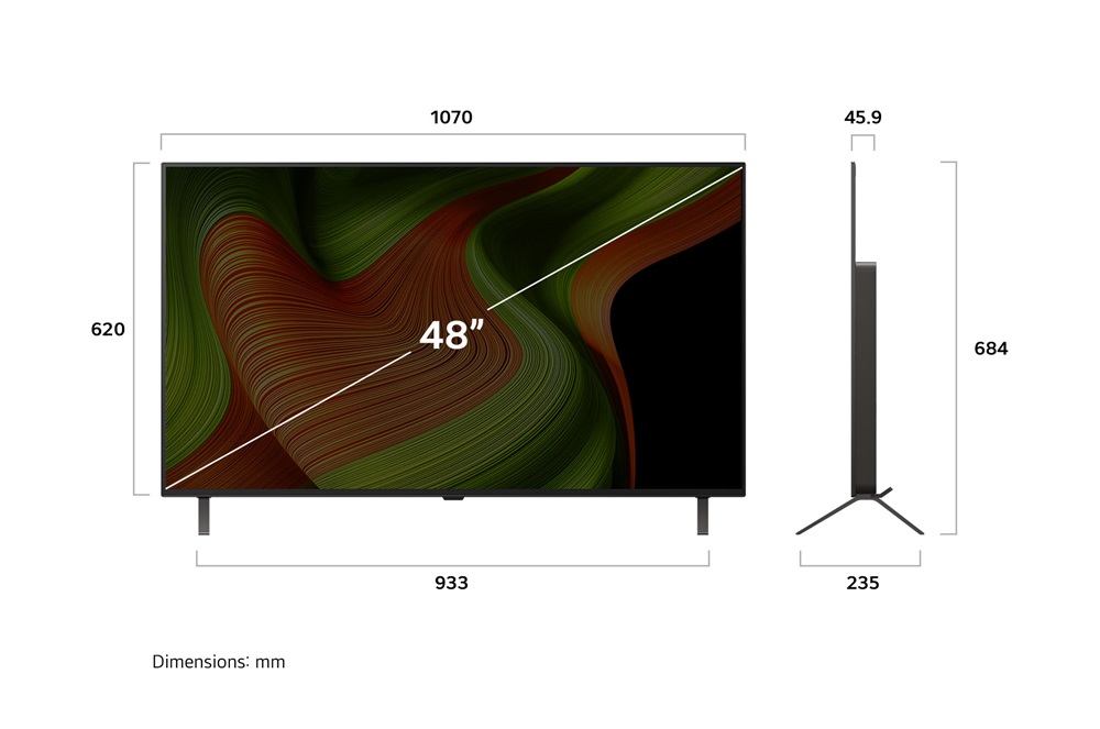 LG 48" OLED48B53LA 4K UHD AI Smart Gamer OLED TV