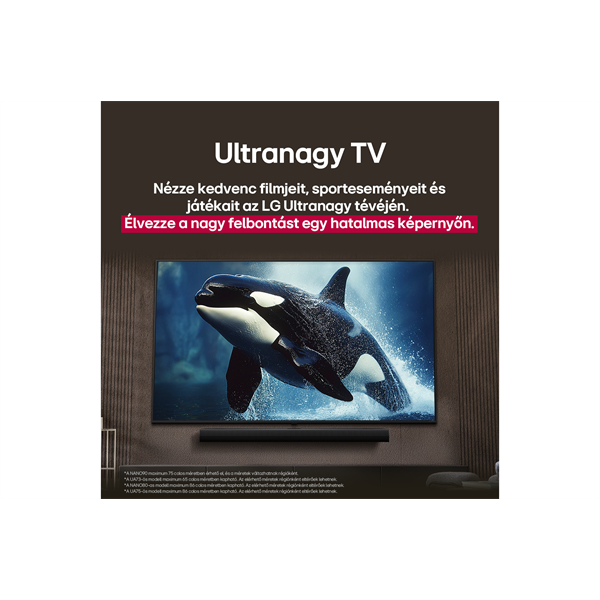 LG 50" 50NANO80A3B 4K UHD AI Smart NanoCell TV (Újracsomagolt)