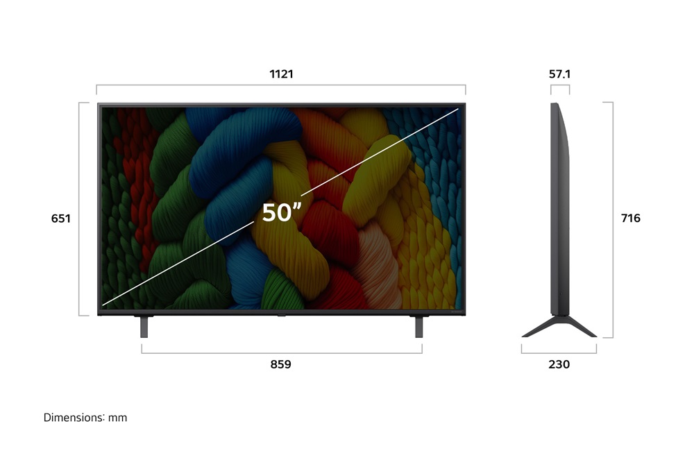 LG 50" 50NANO80A3B 4K UHD NanoCell AI Smart TV
