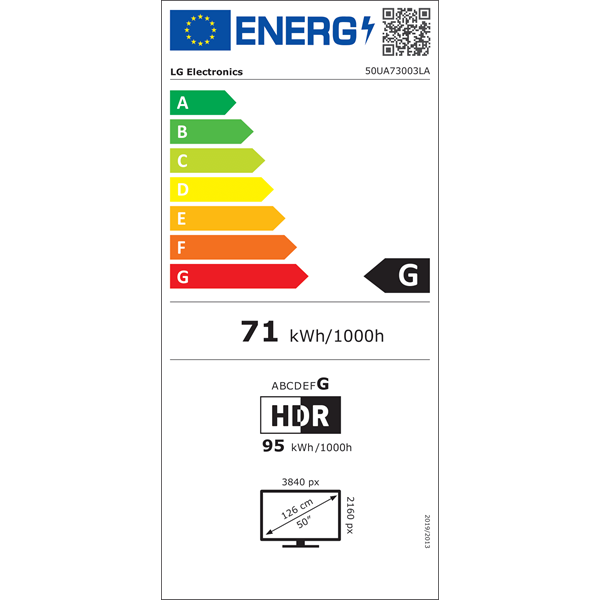 LG 50" 50UA73003LA 4K UHD AI Smart TV