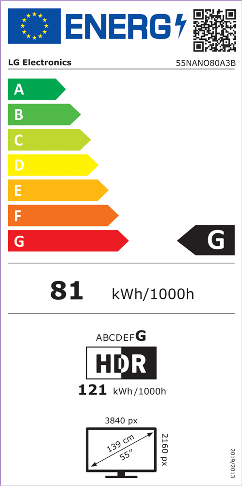LG 55" 55NANO80A3B 4K UHD NanoCell AI Smart TV