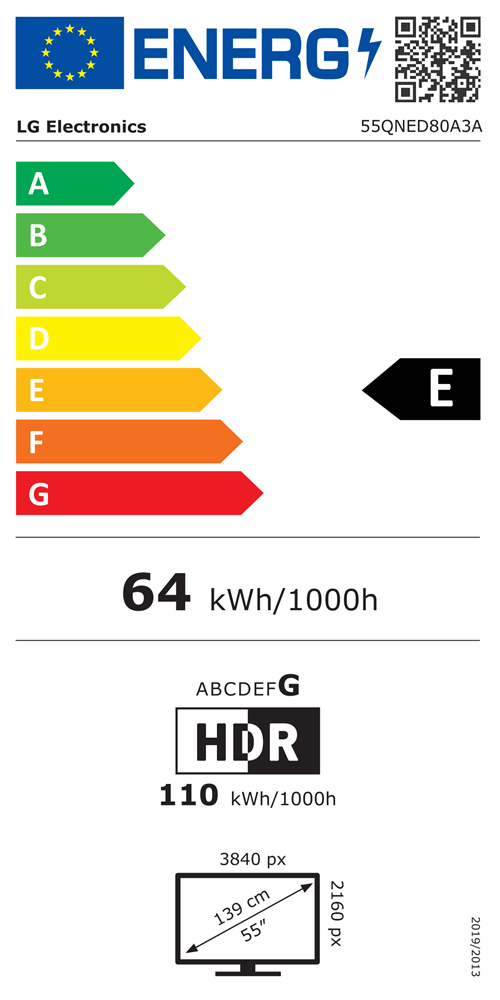 LG 55" 55QNED80A3A 4K UHD AI Smart QNED TV