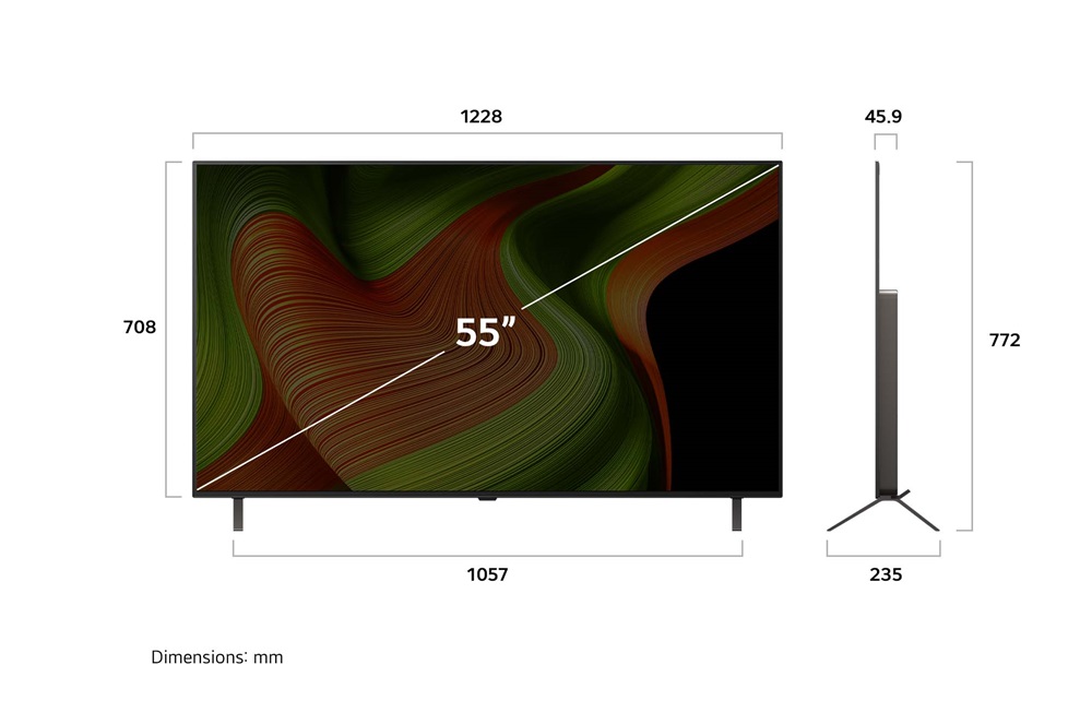 LG 55" OLED55B53LA 4K UHD AI Smart Gamer OLED TV