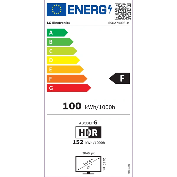 LG 65" 65UA74003LB 4K UHD AI Smart TV (Újracsomagolt)