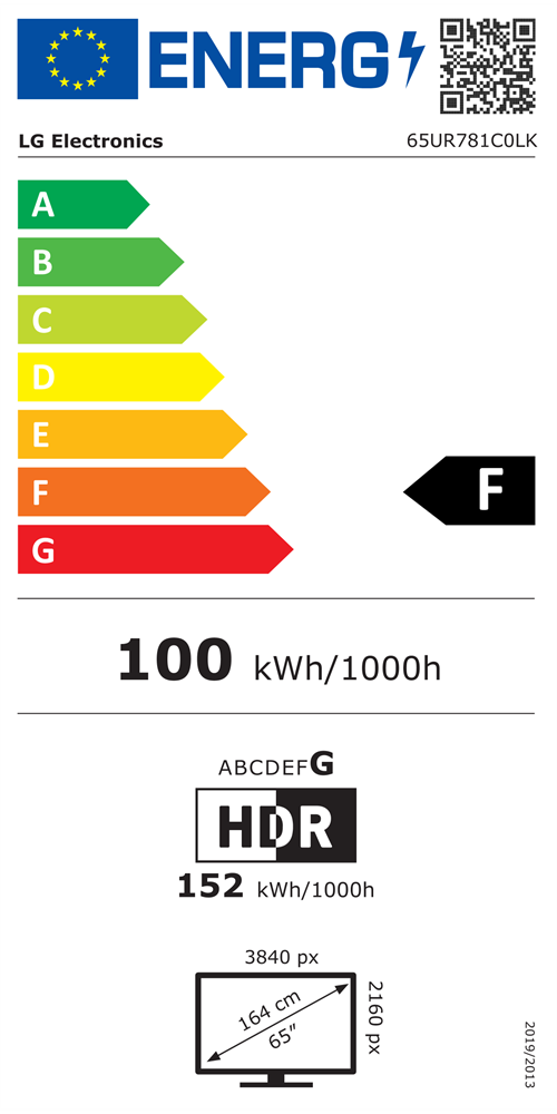 LG 65" 65UR781C0LK 4K UHD Smart LED TV (Újracsomagolt)