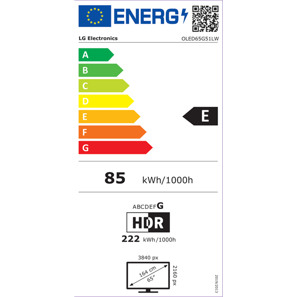 LG 65" OLED65G51LW 4K UHD AI Smart Gamer OLED evo TV