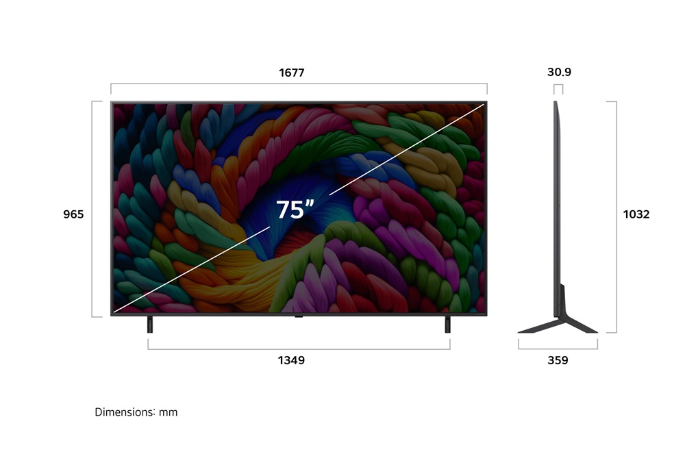 LG 75" 75NANO90A3B 4K UHD AI Smart NanoCell TV