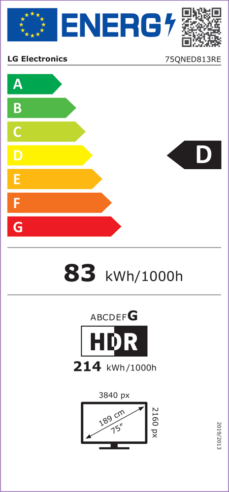 LG 75" 75QNED813RE 4K UHD QNED TV