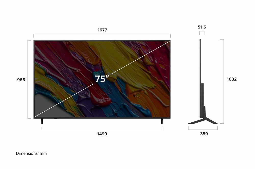 LG 75" 75QNED82A3B 4K UHD AI Smart QNED TV
