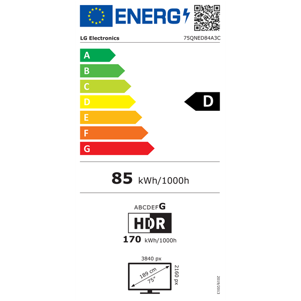 LG 75" 75QNED84A3C 4K UHD AI Smart QNED TV