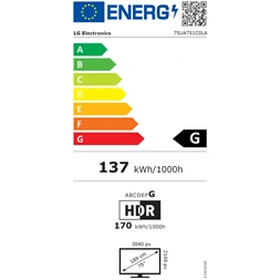 LG 75" 75UA751C0LA 4K UHD AI Smart TV